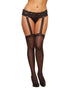 Dreamgirl One Size Queen Stretch Lace Suspender Garter Belt Pantyhose Plus Siz