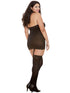 Dreamgirl One Size Queen Sheer Halter Garter Dress