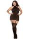 Dreamgirl One Size Queen Sheer Halter Garter Dress