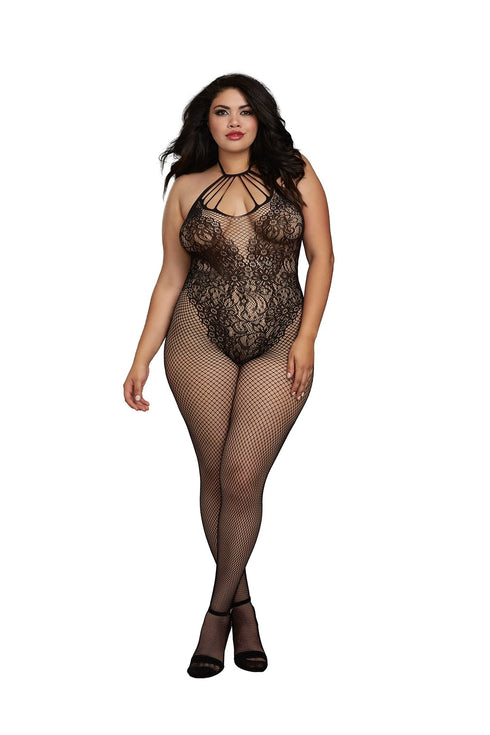 Dreamgirl One Plus Size Fishnet Bodystocking