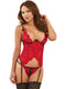 Dreamgirl One Size Bustier With Strappy Back Detail And Panty