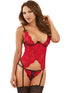 Dreamgirl One Size Bustier With Strappy Back Detail And Panty