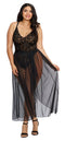 Dreamgirl Plus Size Lace Teddy Wraparound Skirt