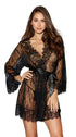 Dreamgirl Romantic Lace Long-Sleeved Kimono Robe