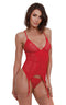 Dreamgirl One Size Stretch Mesh And Lace Bustier With Matching G-String Set