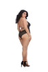 Dreamgirl Plus Size Stretch Lace Teddy With Plunge Front