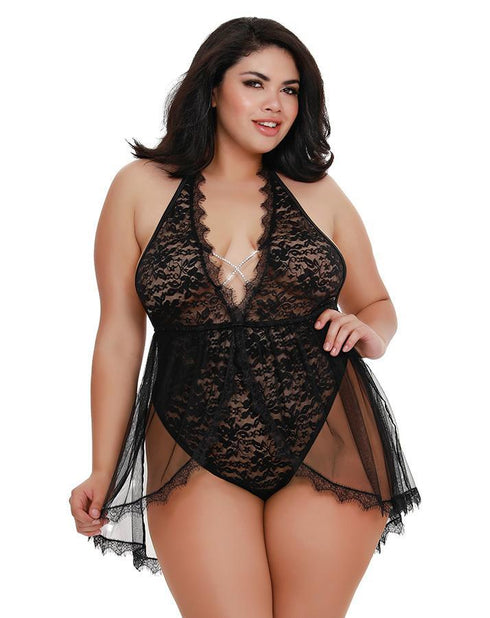 Dreamgirl One Size Queen Stretch Lace Teddy