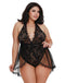 Dreamgirl One Size Queen Stretch Lace Teddy