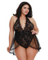 Dreamgirl One Size Queen Stretch Lace Teddy