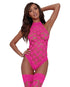 Dreamgirl 2 Piece Heart Patterned Seamless Teddy Set