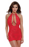 Dreamgirl One Size Heart Mesh Chemise Set