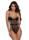 Dreamgirl Stretch Lace And Mesh Teddy