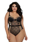 Dreamgirl Plus Size Stretch Lace And Mesh Teddy