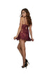 Dreamgirl Lace Babydoll And Skirt Set