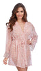 Dreamgirl Leopard Print Chiffon Robe With Set-In Belt