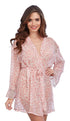 Dreamgirl Leopard Print Chiffon Robe With Set-In Belt