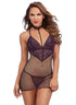 Dreamgirl One Size Lace And Fishnet Colla Chemise