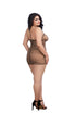 Dreamgirl Plus Size Leopard Stretch Mesh Chemise