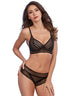 Dreamgirl Sheer Underwire Bra With Matching Open-Back Panty