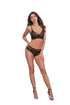 Dreamgirl Sheer Underwire Bra With Matching Open-Back Panty