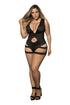 Mapale Plus Size Bodysuit With Removable Harness