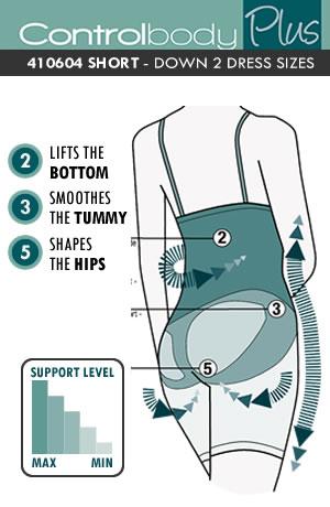 Control Body 410604 High Waist Long Shaping Shorts