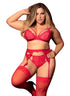 Mapale Plus Size Three Piece Garters Set