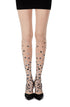 Zohara "Queen Of Hearts" Black Print Tights