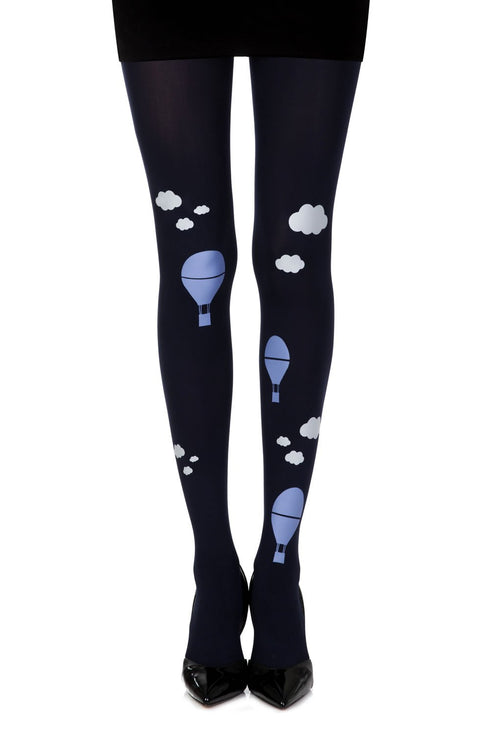 Zohara "Hot Air Balloon" Grey Print Tights
