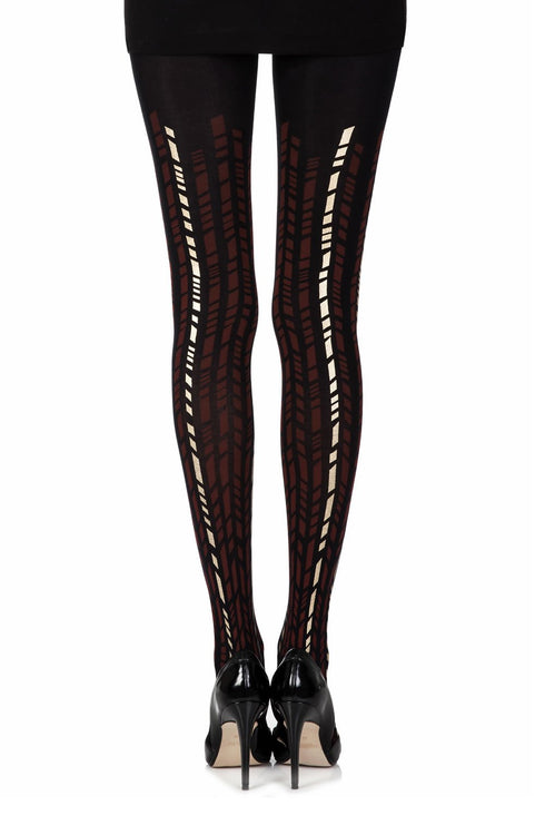 Zohara "Cross It" Print Tights
