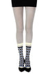 Zohara "Happy Socks" Black Print Tights