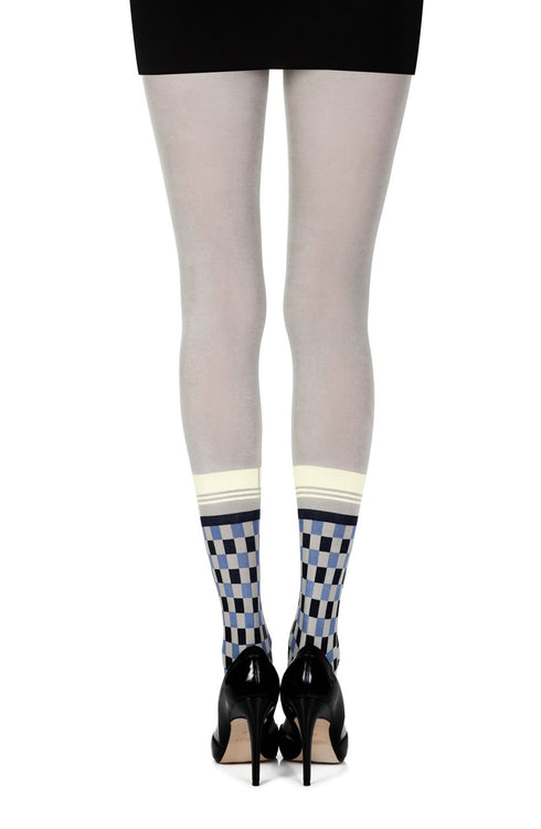 Zohara "Happy Socks" Black Print Tights