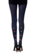 Zohara Love Me Tender" Black Print Tights"