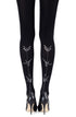 Zohara "Paper Planes" Silver Print Tights