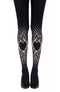 Zohara "Spread The Love" Gold Print Tights