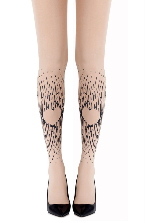 Zohara "Spread The Love" Gold Print Tights