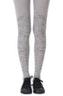 Zohara "Cat Lady" Light Grey Print Tights