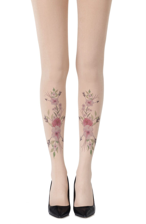 Zohara "Legs N' Roses" Powder Tights