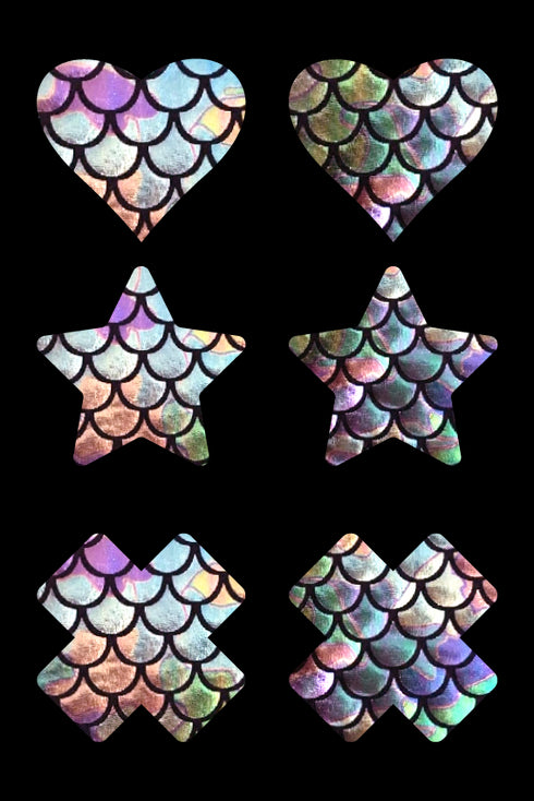 Mermaid Nipple Covers 3 Pairs