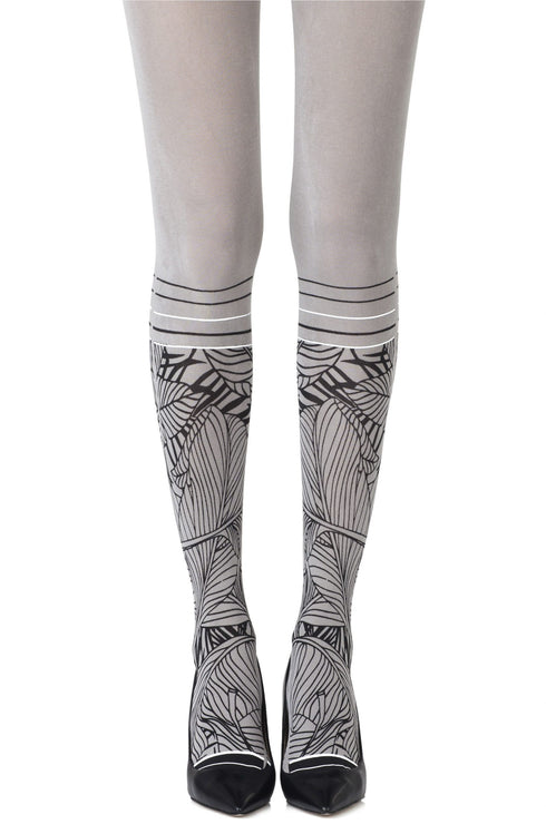 Zohara "Waikiki Nights" Cream Tights