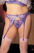 Scalloped Embroidery Garter Belt