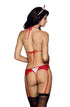 Yesx Yx171 3Pc Headpiece,Teddy & Stockings Red & White