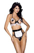 Yesx Yx173 5Pc Headpiece,Bra,Pasties,Apron,Thong