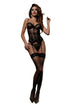 Yesx Yx808 3 Pc Corset, Thong & Stockings