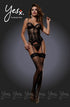 Yesx Yx808 3 Pc Corset, Thong & Stockings